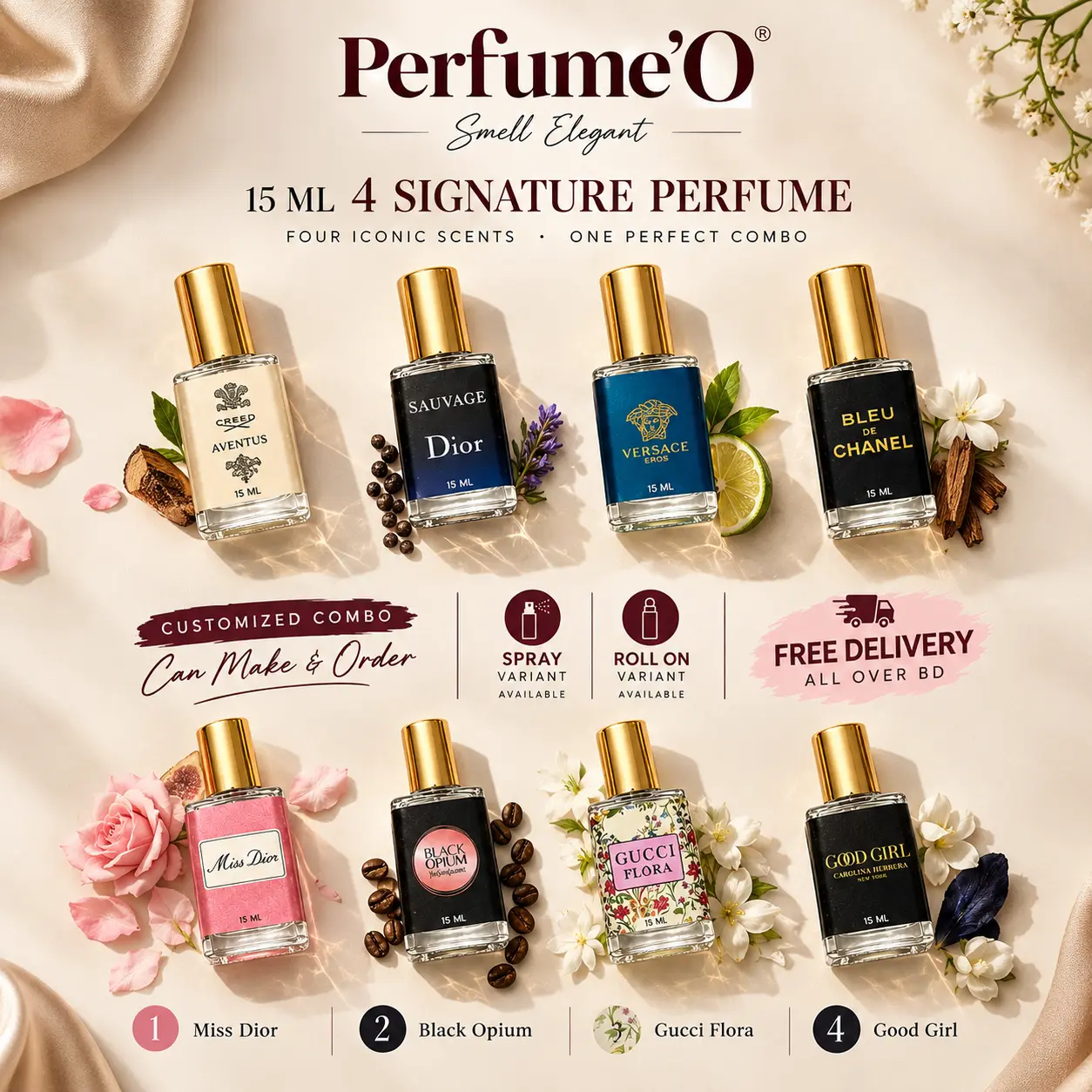 Square Offer 15 ML 4 Signature Combo - Image 1